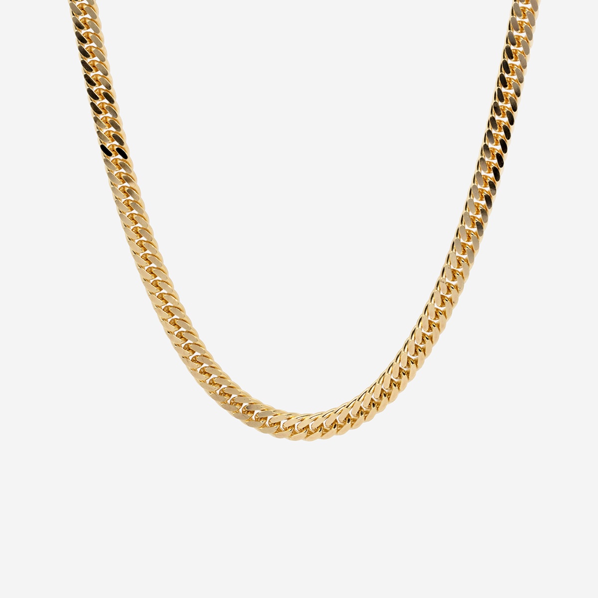 Additional Image 1 for  Plain Gold Curb Link Necklace